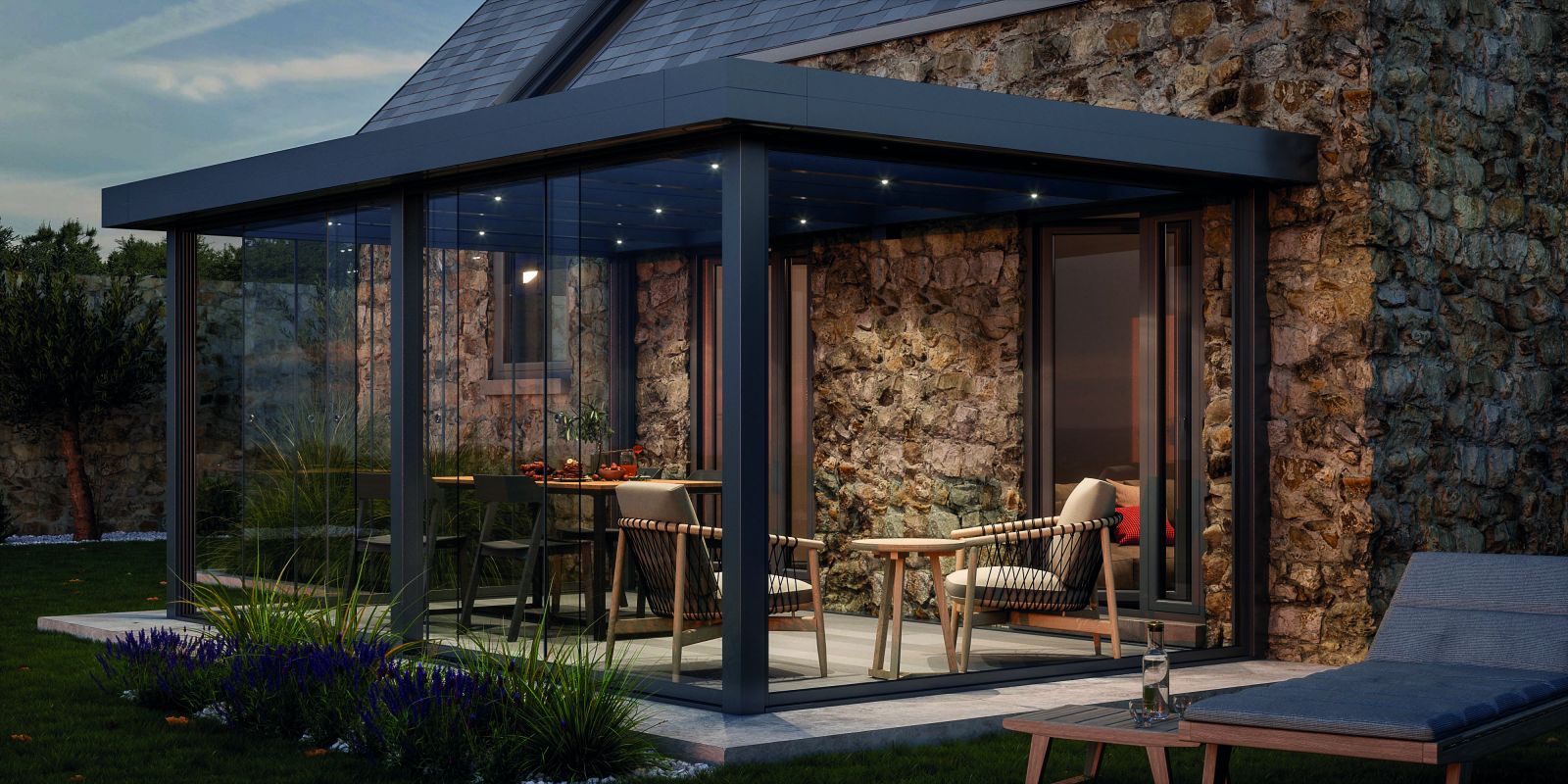 Pergola s rovnou strechou